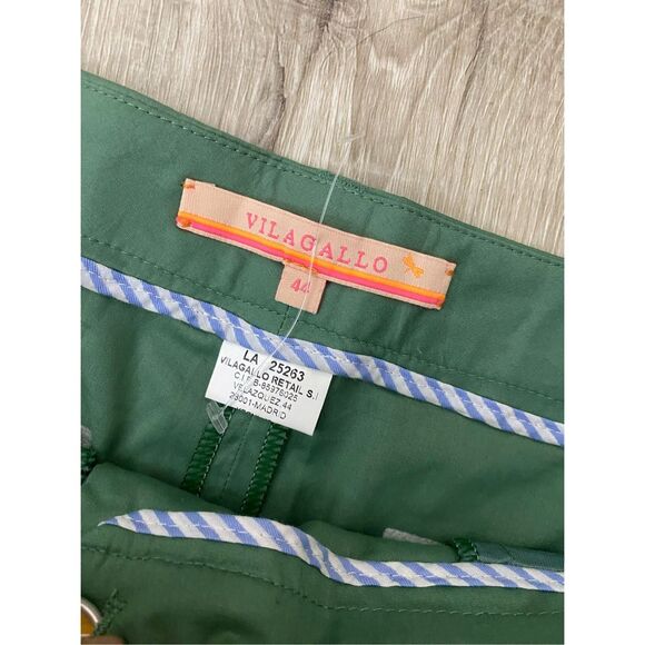 VILAGALLO NWT Poplin Pant in Green, Size EU 44 / US 12, MSRP $118 - Picture 2 of 9
